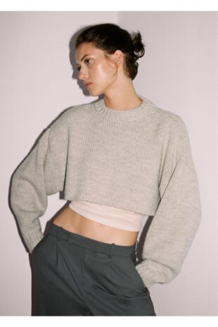 بافت بژ زنانه مانگو 57007761