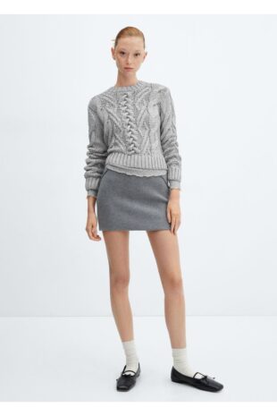 بافت نقره اي زنانه مانگو 57007774