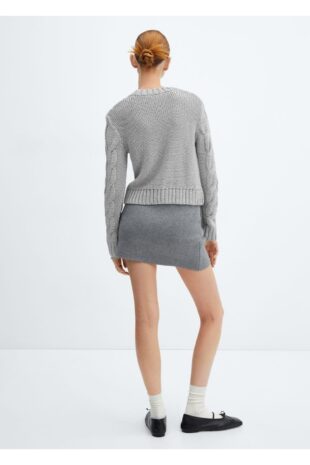 بافت نقره اي زنانه مانگو 57007774