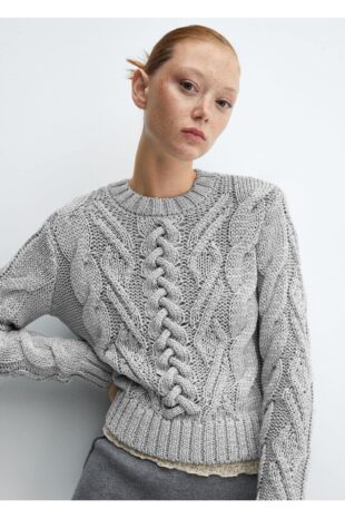 بافت نقره اي زنانه مانگو 57007774