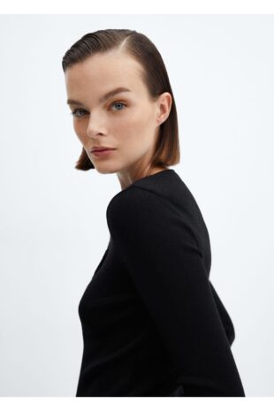 بافت سیاه زنانه مانگو 57009128