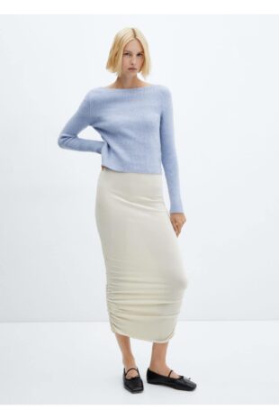 بافت آبی زنانه مانگو 57005815