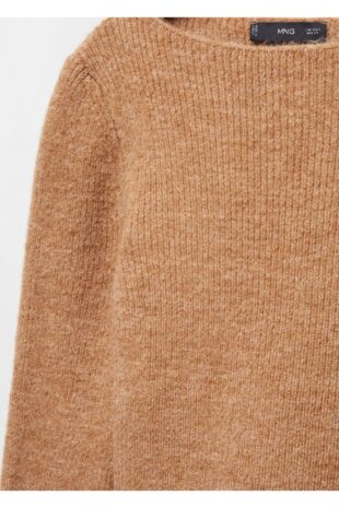 بافت قهوه ای زنانه مانگو 57005815