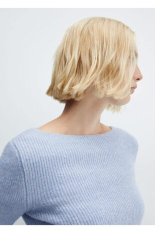 بافت آبی زنانه مانگو 57005815