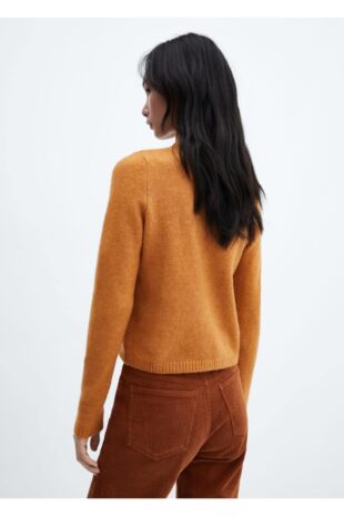 بافت قهوه ای زنانه مانگو 57007749