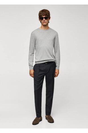 بافت خاکستری مردانه مانگو 57065956