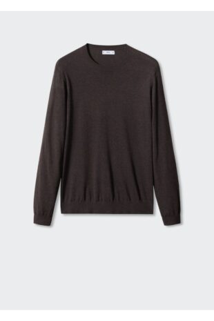 بافت قهوه ای مردانه مانگو 57065956