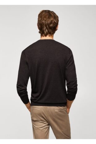 بافت قهوه ای مردانه مانگو 57065956