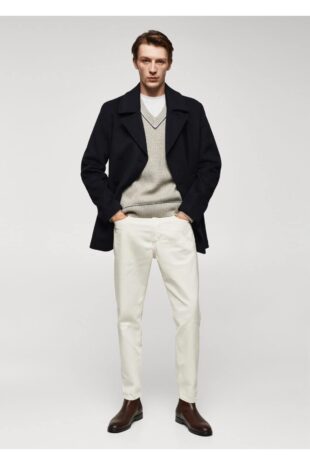 بافت خاکستری مردانه مانگو 57007726