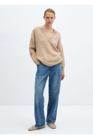 بافت بژ زنانه مانگو 57007751