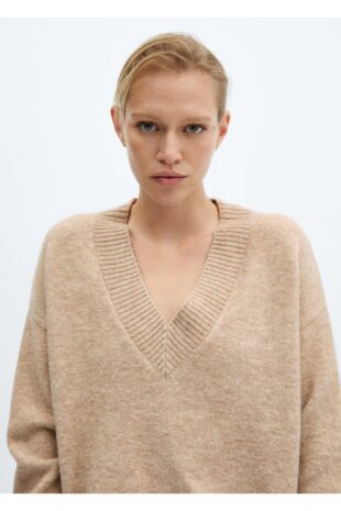 بافت بژ زنانه مانگو 57007751