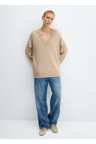 بافت بژ زنانه مانگو 57007751