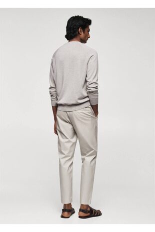 بافت بژ مردانه مانگو 57010741