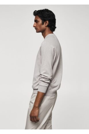 بافت بژ مردانه مانگو 57010741