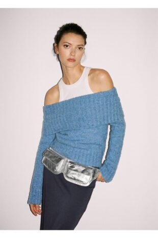 بافت آبی زنانه مانگو 57007763