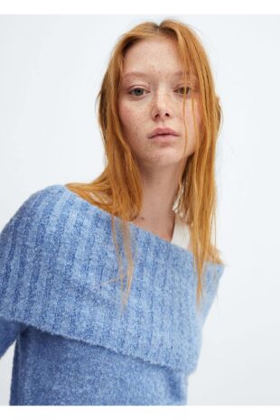 بافت آبی زنانه مانگو 57007763