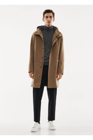 بافت خاکستری مردانه مانگو 57004764