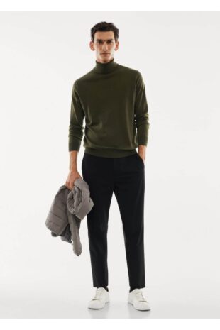 بافت سبز مردانه مانگو 57004764