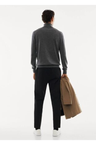 بافت خاکستری مردانه مانگو 57004764