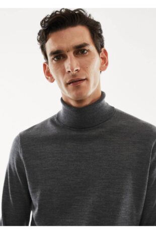 بافت خاکستری مردانه مانگو 57004764