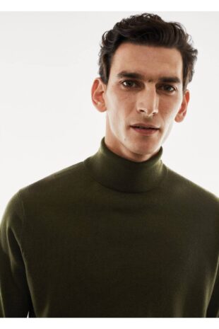 بافت سبز مردانه مانگو 57004764