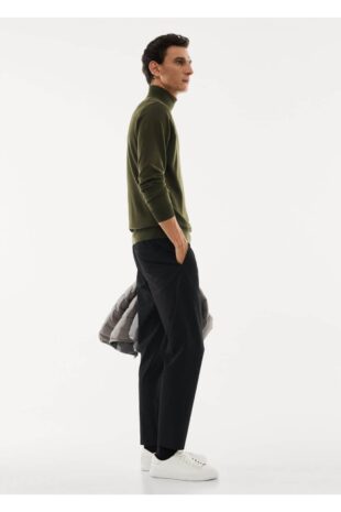 بافت سبز مردانه مانگو 57004764