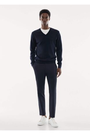 بافت لاجورد مردانه مانگو 57004767