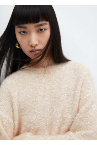 بافت صورتی زنانه مانگو 57007738