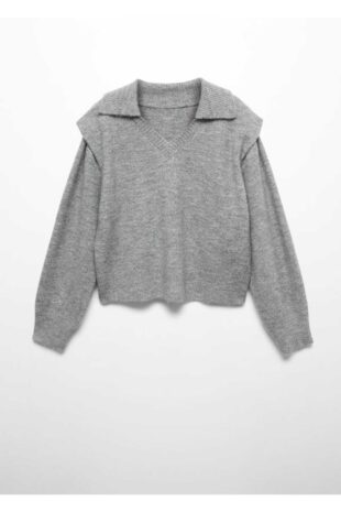 بافت خاکستری زنانه مانگو 57007758