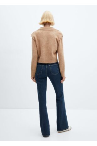 بافت قهوه ای زنانه مانگو 57007758