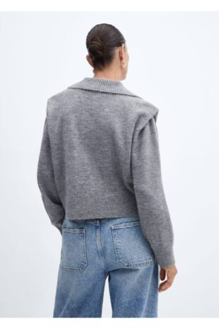 بافت خاکستری زنانه مانگو 57007758