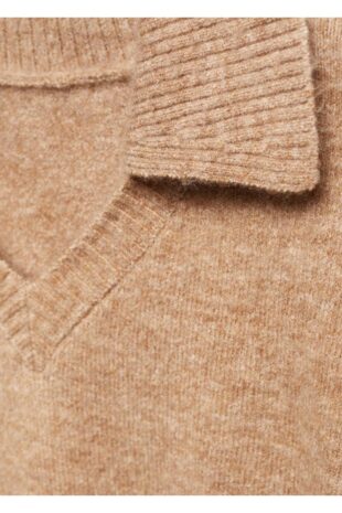 بافت قهوه ای زنانه مانگو 57007758