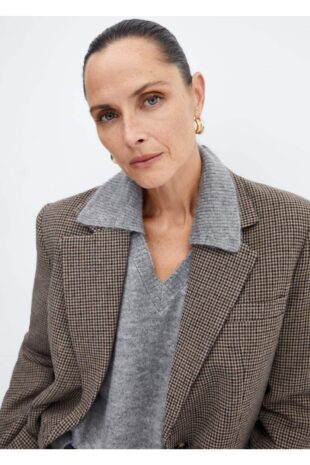 بافت خاکستری زنانه مانگو 57007758