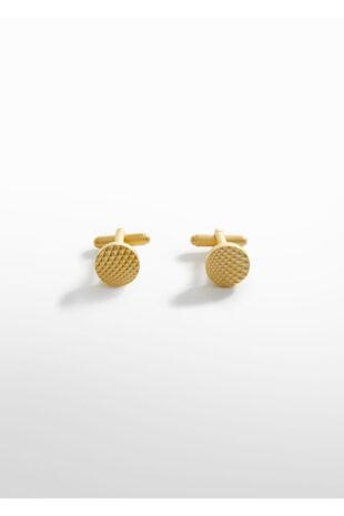 دکمه سردست طلایی مردانه مانگو 57020638