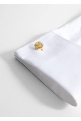 دکمه سردست طلایی مردانه مانگو 57020638