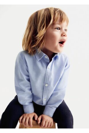 پیراهن آبی پسرانه مانگو 57000760