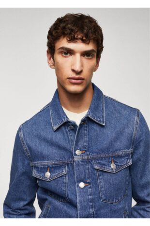 کت آبی مردانه مانگو 57002523