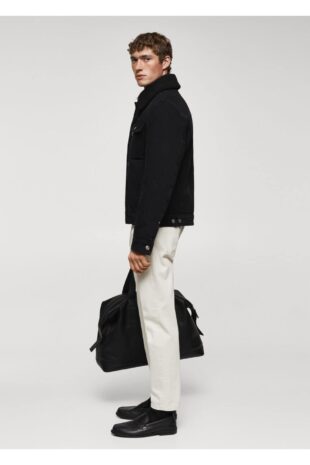 کت سیاه مردانه مانگو 57037709