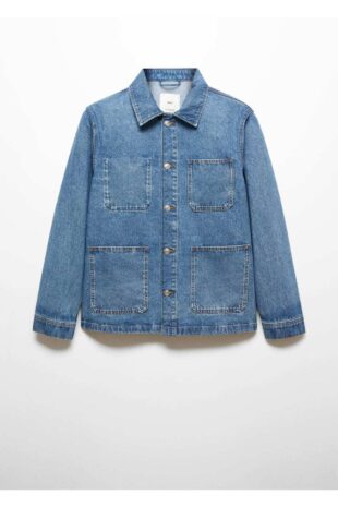 کت آبی مردانه مانگو 57064415