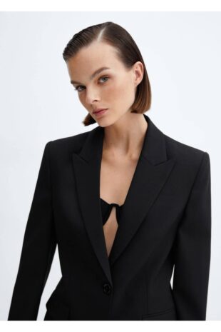 کت سیاه زنانه مانگو 57079093