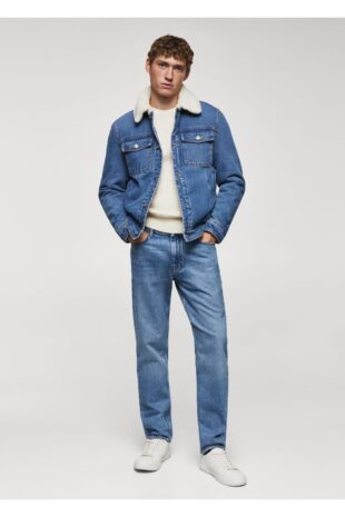 کت آبی مردانه مانگو 57087705