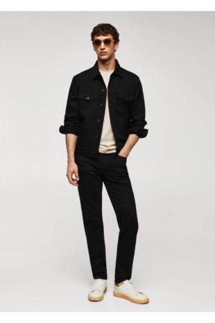 کت سیاه مردانه مانگو 57092517