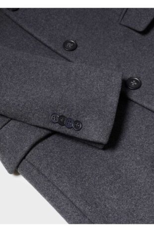 پالتو خاکستری مردانه مانگو 57035947