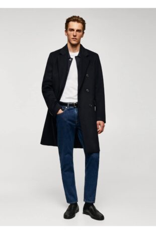 پالتو لاجورد مردانه مانگو 57035954