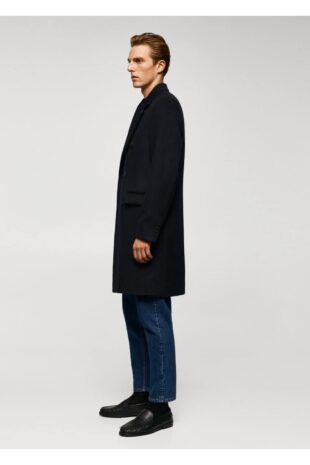 پالتو لاجورد مردانه مانگو 57035954