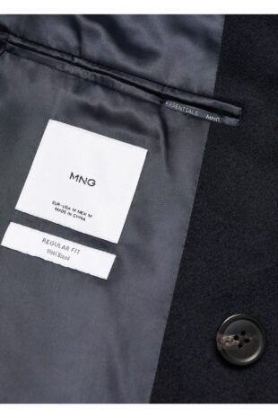 پالتو لاجورد مردانه مانگو 57035954