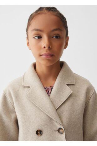 کت بژ دخترانه مانگو 57054008