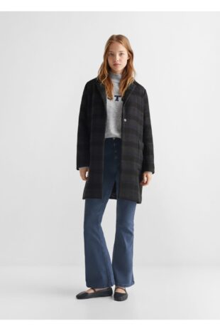 کت خاکستری زنانه مانگو 57054395