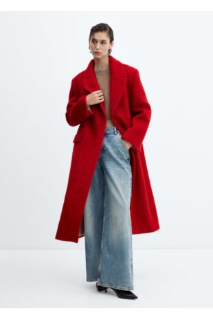 پالتو قرمز زنانه مانگو 57057759