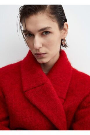 پالتو قرمز زنانه مانگو 57057759